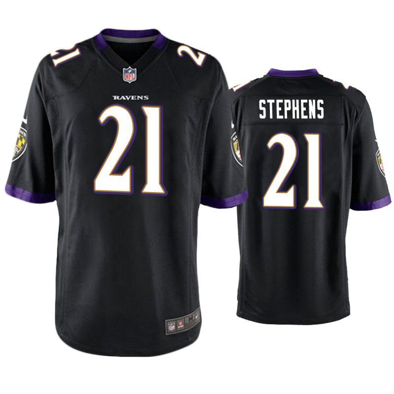 Men Baltimore Ravens #21 Brandon Stephens Nike Black Game NFL Jersey->baltimore ravens->NFL Jersey